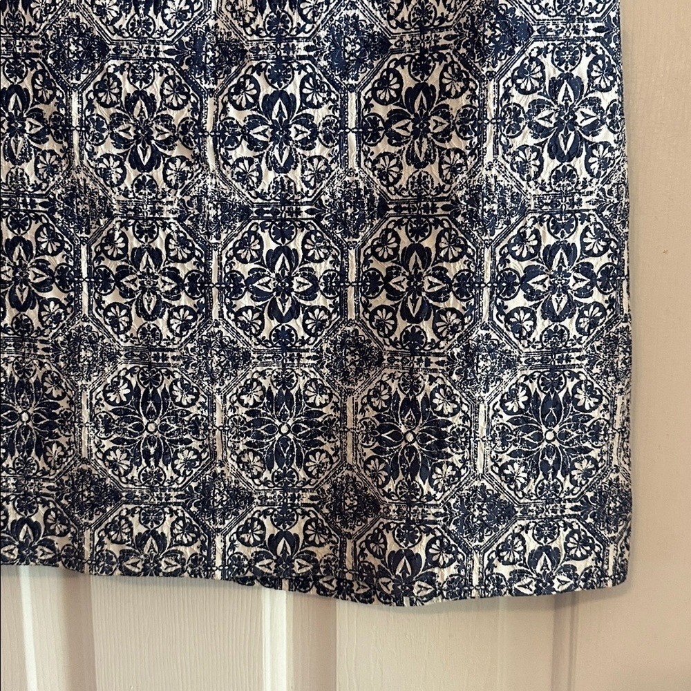 Elliott Lauren navy white printed skirt size 8 - Picture 2 of 7